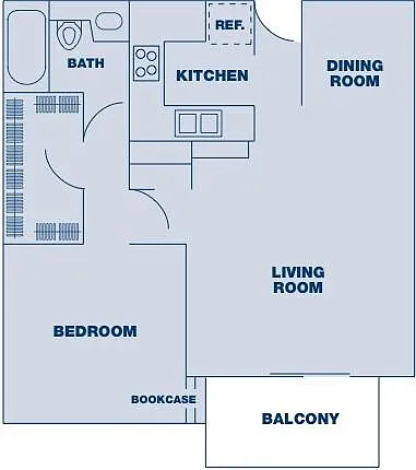 Floor plan 1 Bedroom/ 1 Bath