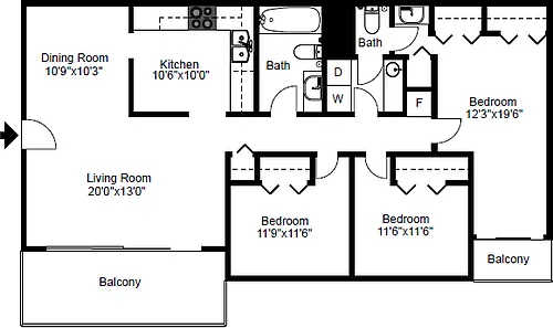 Floor plan 3X2 Reno