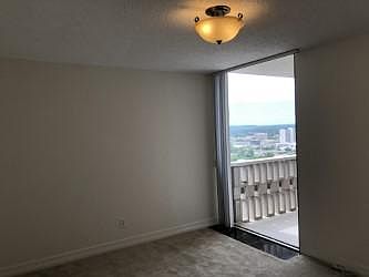 Bedroom window  with view of  downtown
