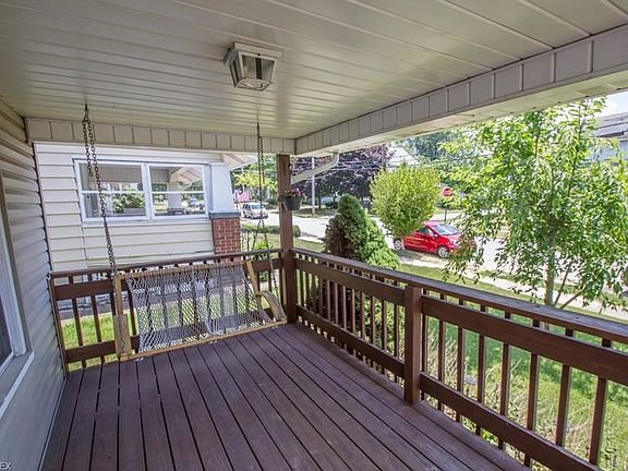 Cozy front porch swing.