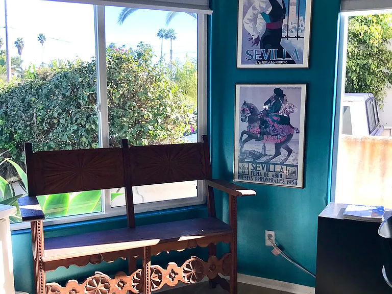 The office area is right off the front entry.