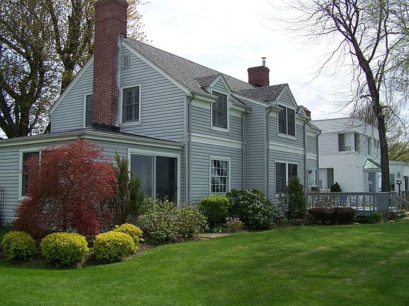 Lakefront side of home