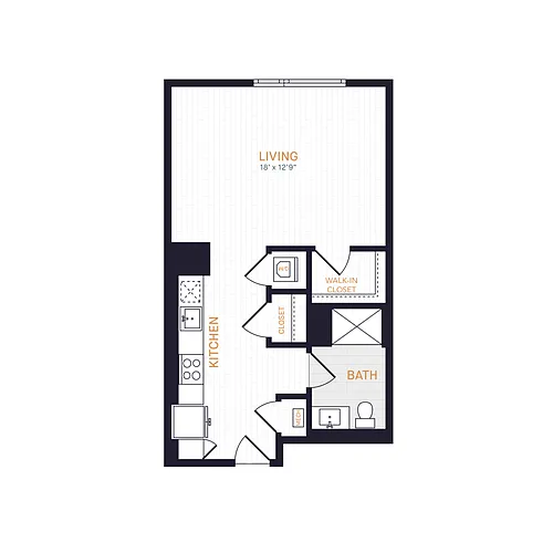 Floor plan S2 | Studio | 1 Bath