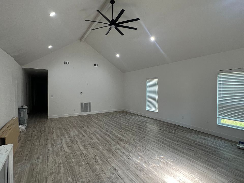 Vaulted ceiling living room