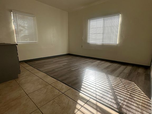 Kitchenette area with two large closets