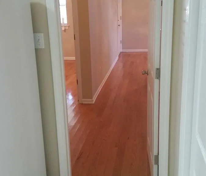view of hallway from kitchen