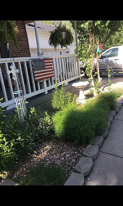 Front porch flower bed. 