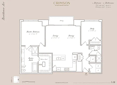 Floor plan Residence A11 with study