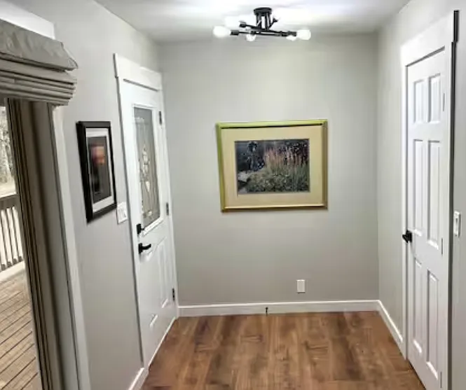 Foyer with coat closet