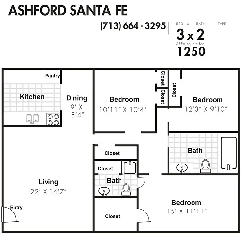 Floor plan 3X2-U