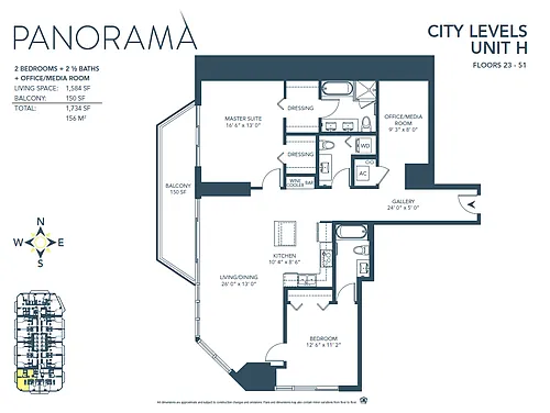 Floor plan H Line - City Level