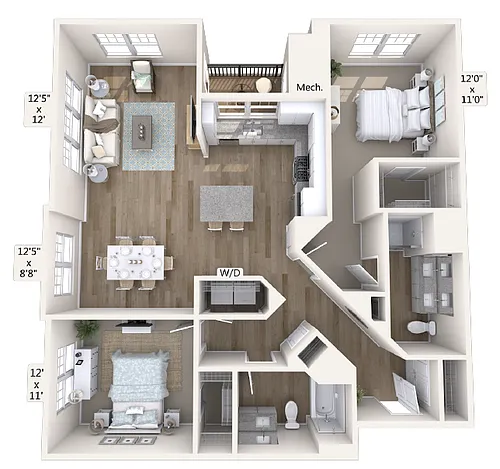 Floor plan B4-5252-1279-sqft