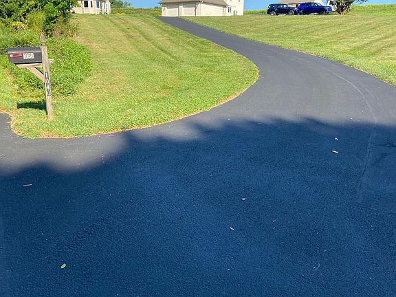 Newly paved driveway