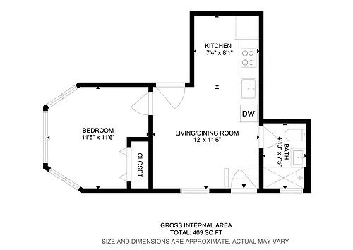 Floor plan One Bedroom