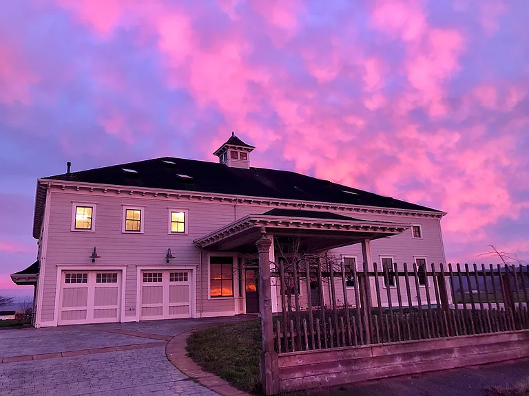 The Heirloom Rose, your studio in the Victorian Carriage House, is situated in the Victorian Village of Ferndale California and is a historic property on 20 scenic acres with fertile fields of grazing cows and featuring a 3-acre rural park-like garden.