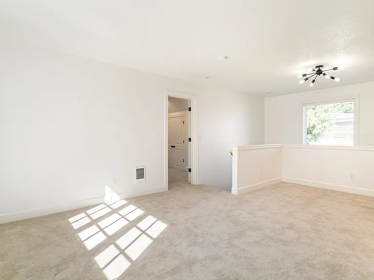 Bedroom is off of the living room