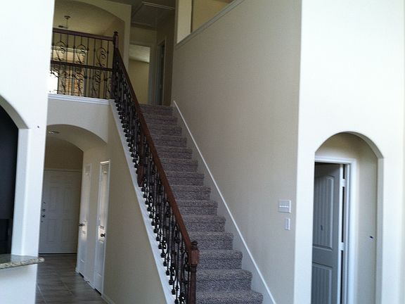 view of stairs leading up