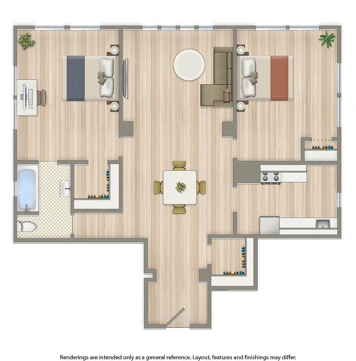 Floor plan 2 Bedroom C