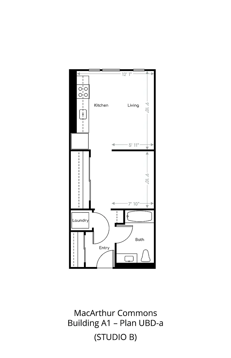 Floor plan Studio B