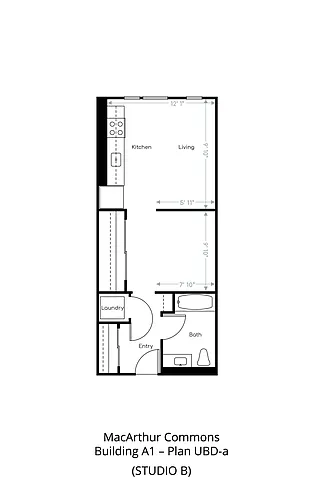 Floor plan Studio B