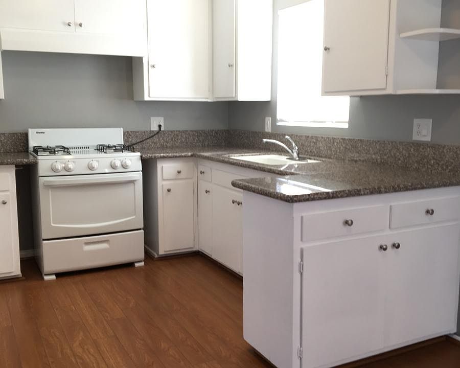 Granite countertops in kitchen