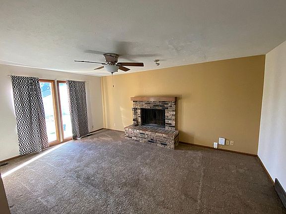 Living room with fireplace