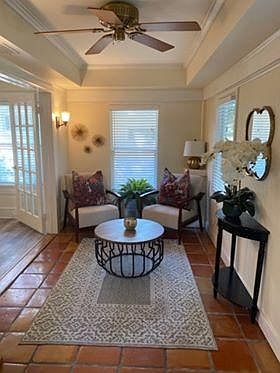 Charming sitting room with original terra cotta tile