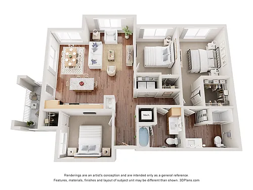 Floor plan 3AV (Audio/visual Accessible)