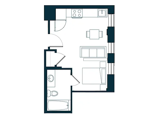 Floor plan S1A - Market Rate