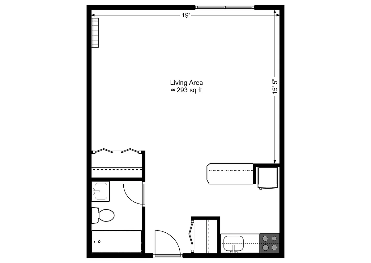 Floor plan Studio