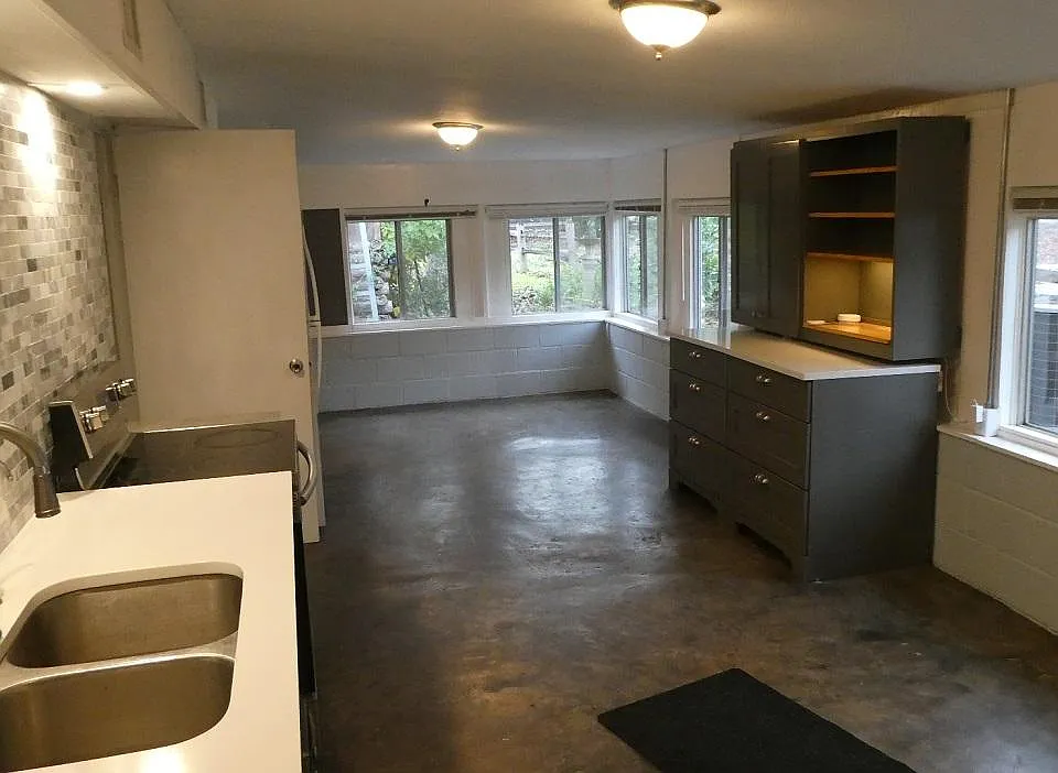 Dining area with lots of light.