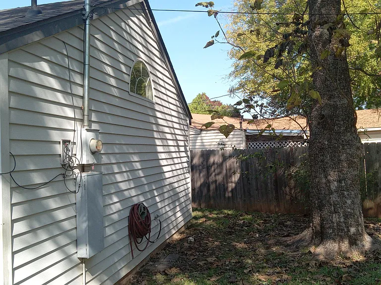 Back of the house and back yard