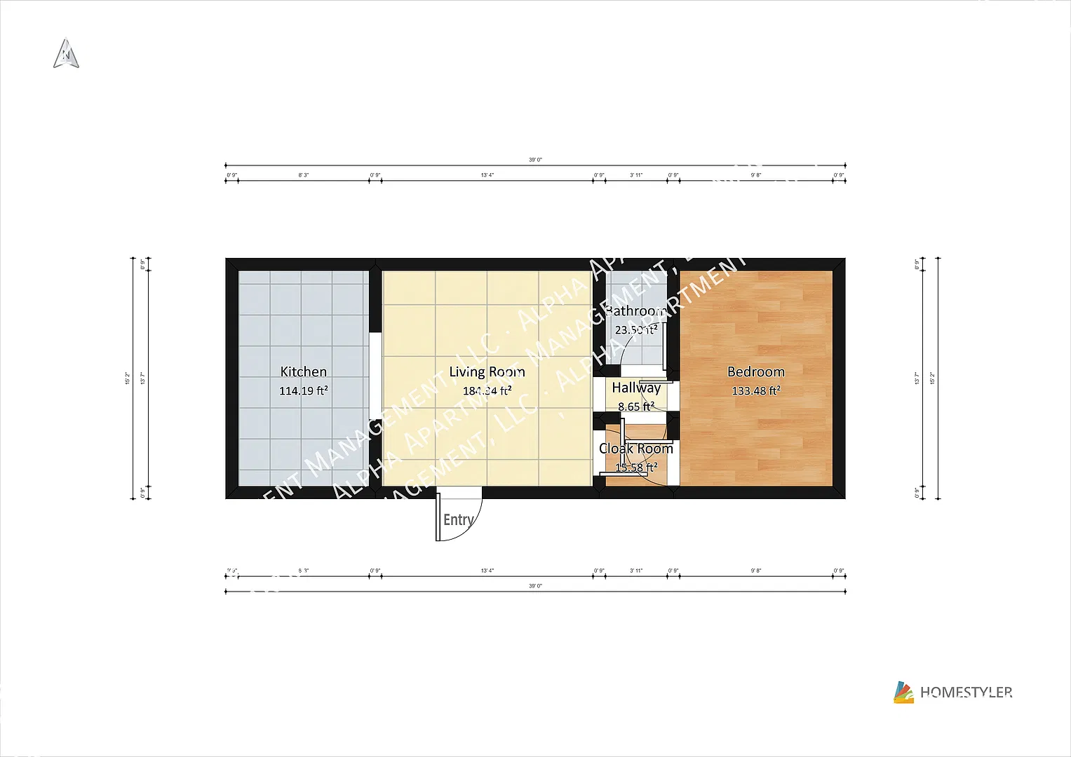 Spacious one bedroom apartment at Haddon Hall, Lakewood — Photo 3