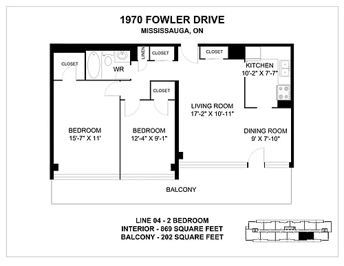 Floor plan 2 Bedroom