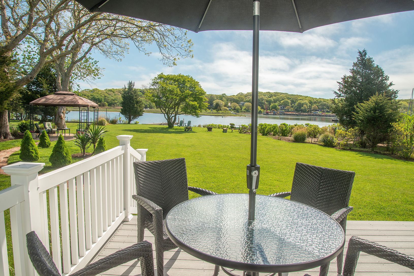 View from the waterside deck
