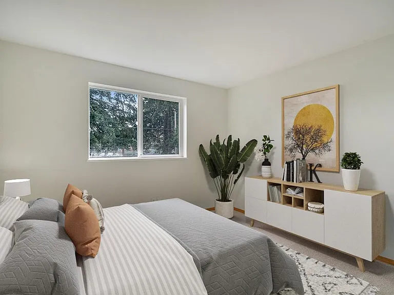 Bedroom 4. This image shows a virtually furnished space. Bedrooms come unfurnished.