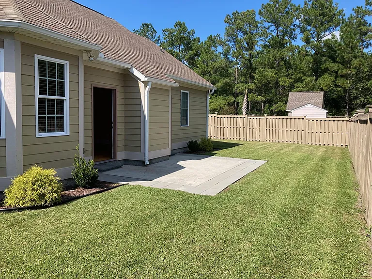 Rear yard with patio - fenced in