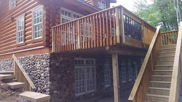 Walkout view of deck and patio