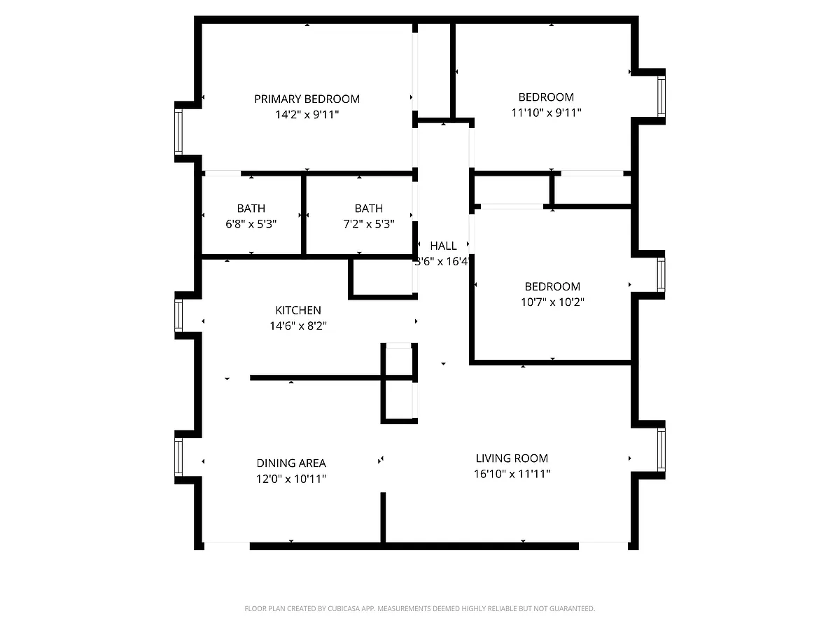 Floor plan 3 bedroom / 2 Bathroom