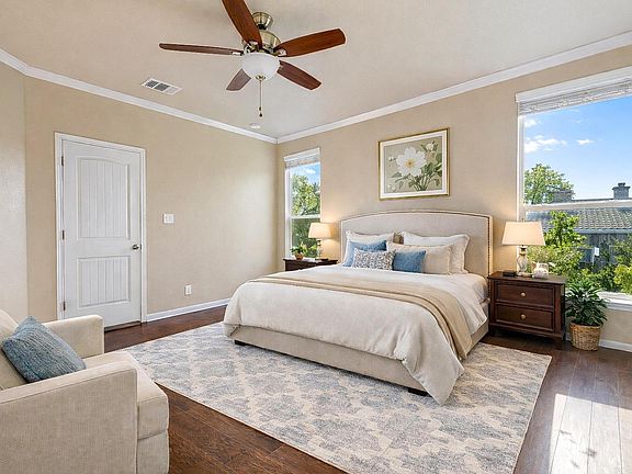 Main bedroom downstairs staged