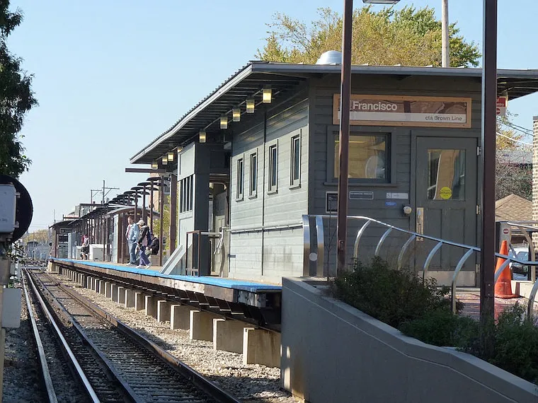 Nearby CTA Stop - Francisco, Brown Line