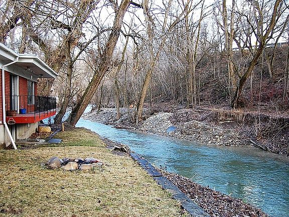 older winter scene from yard