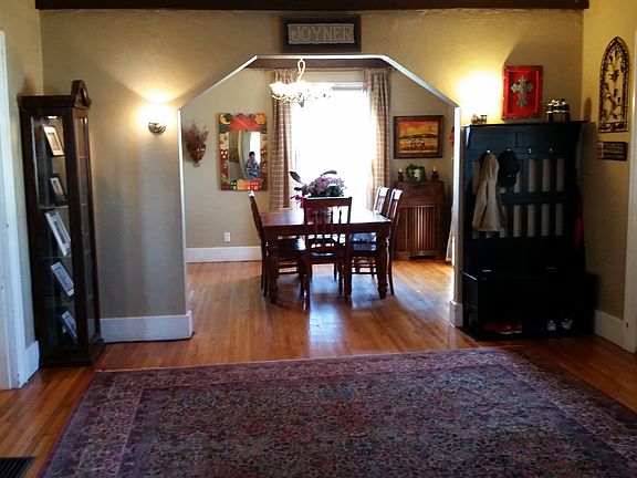 Living room and dining room