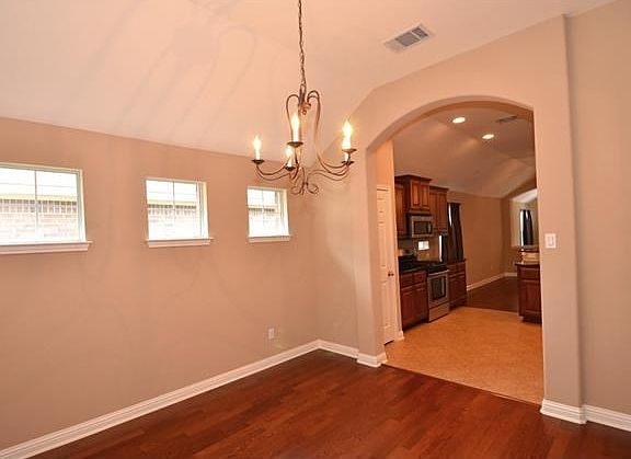 The dining room could easily accommodate a table for ten.