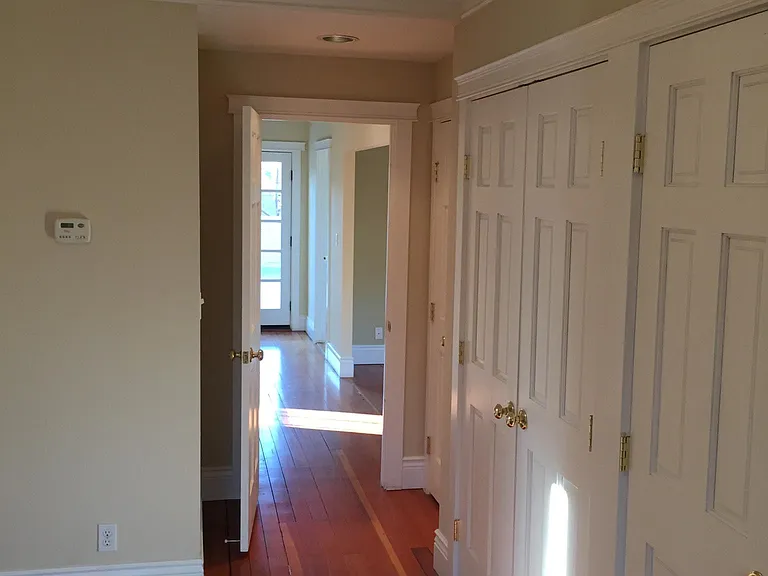 View from master bedroom thru hall to roof deck