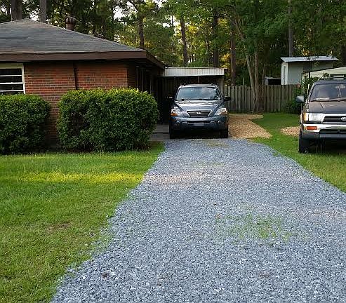 Private gravel driveway