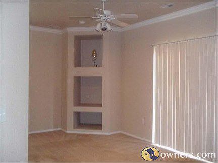 Spacious family room with built-ins