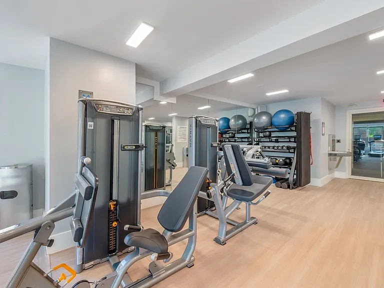 Fitness center with strength equipment