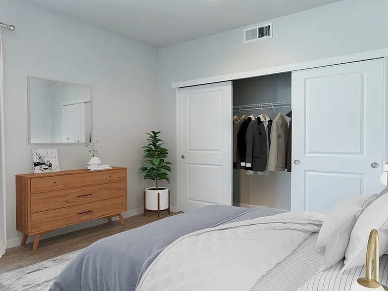 Large bedrooms with sliding closets