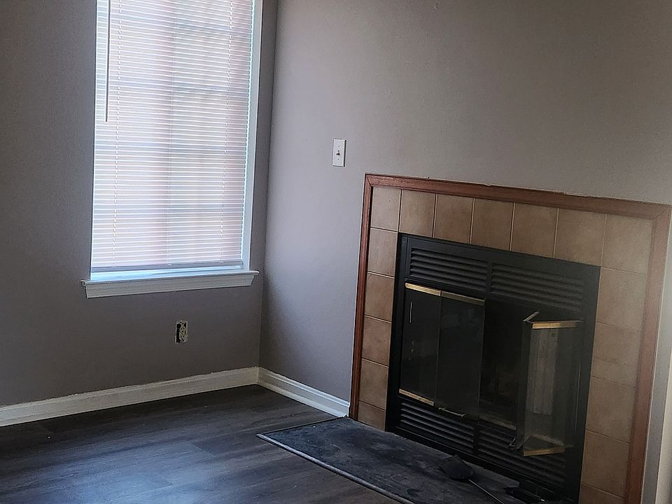 Living room and fireplace